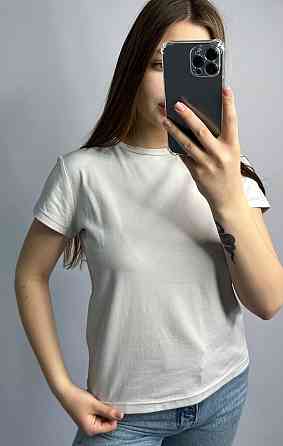 Базовая футболка женская удлиненная Серый M Харьков