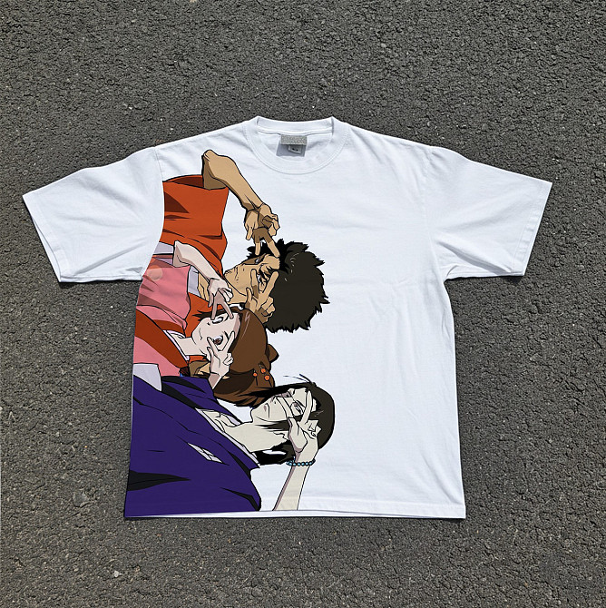 Футболка чоловіча з принтом аніме Аніме Самураі Кхамплоо Муген оверсайз (S/M/L) Черний Дніпро - фото 6