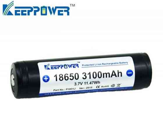Аккумулятор Keeppower Panasonic Li-ion 18650 3100mAh с защитой Киев
