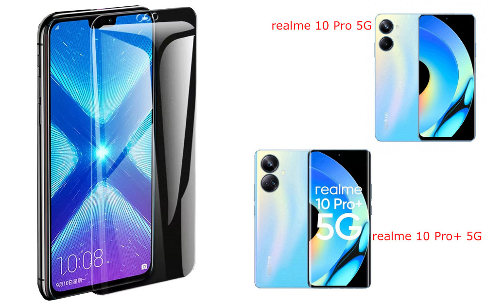 Защитное стекло NeoGlass для realme 10 Pro 5G, realme 10 Pro+ 5G – ультрапрозрачное и устойчивое Киев - изображение 2