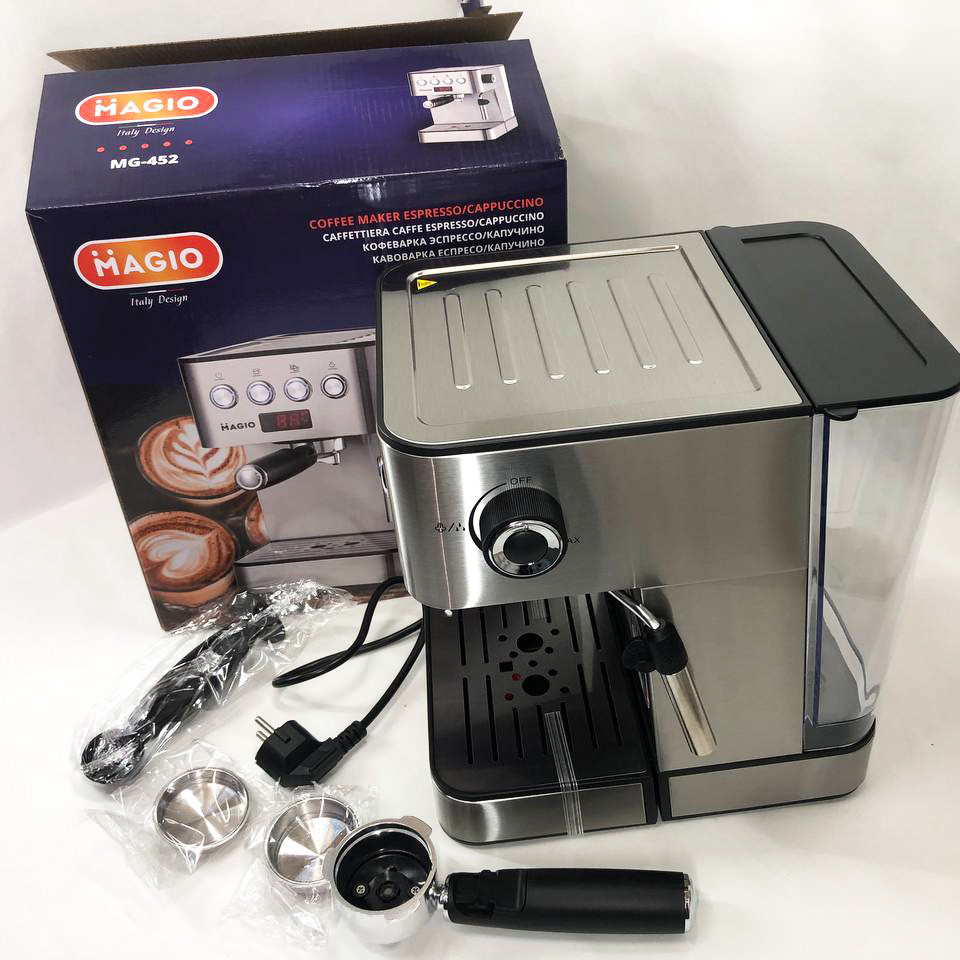 Эспрессо кофемашина Magio MG-452 850 Вт, Кавоварка еспресо компресійна, Кавоварка для чашки XN-47 Івано-Франківськ - фото 10