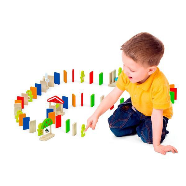 Динамічний конструктор Viga Toys Дерев'яне доміно 116 ел. (51620) Харків - фото 8