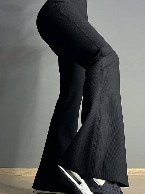 Лосины женские Kenalin W18 клеш утепленные с флисом пуш ап черные, черный, XS Киев - изображение 15