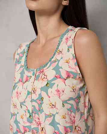 Сорочка домашняя для беременных и кормящих мам - Мята Nicoletta 7375 S Киев