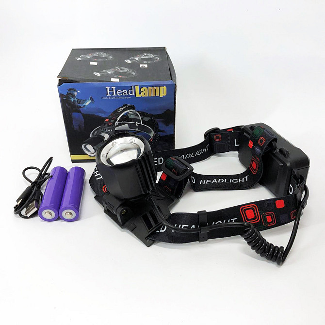 Компактный налобный фонарь PLD-T115-2PM10-TG (white+blue), Фонарик налобный мощный, Налобная лампа GB-46 Львов - изображение 7