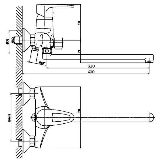 Змішувач для ванни Haiba Ceba 006   ( HB0030 ) 21733 Харків