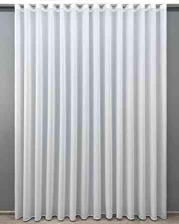 Тюль VR-Textil 2033т Лен плотный однотонный Белый 400х270 см (42-1169) Киев