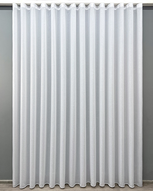 Тюль VR-Textil 2033т Лен плотный однотонный Белый 400х270 см (42-1169) Киев - изображение 2