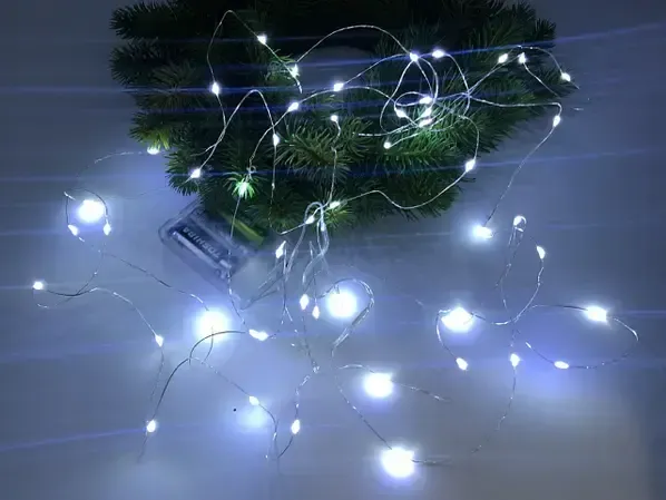 Гирлянда роса нить светодиодная 3 м на батарейках для дома Коломия - фото 9
