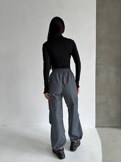 Женский прогулочный костюм двойка: кофта и штаны микродайвинг + плащевка Черный 2, 46/48 Одесса - изображение 5