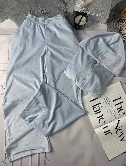 Женский стильный прогулочный костюм двойка: кофта и штаны велюр-плюш Одесса - изображение 19