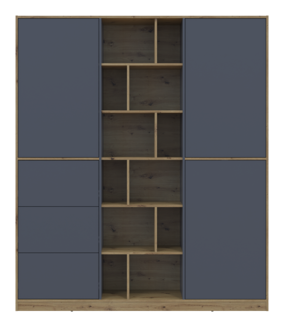 Шкаф для одежды Doros Морган Дуб Артизан/Графит ДСП/Ящики 180х38.5х210 DRS-011612 (42002256) Львов - изображение 6