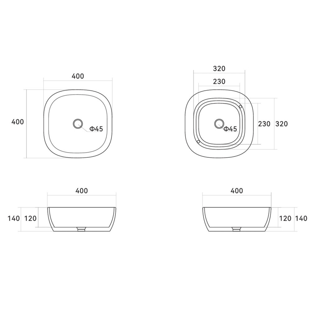 Раковина-чаша Qtap Kolibri 400х400х140 мм White QT10116303W Киев - изображение 2