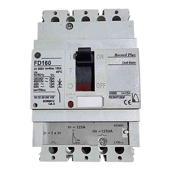 Автоматичний вимикач FDC36TF125GF 125A 3P Луцк
