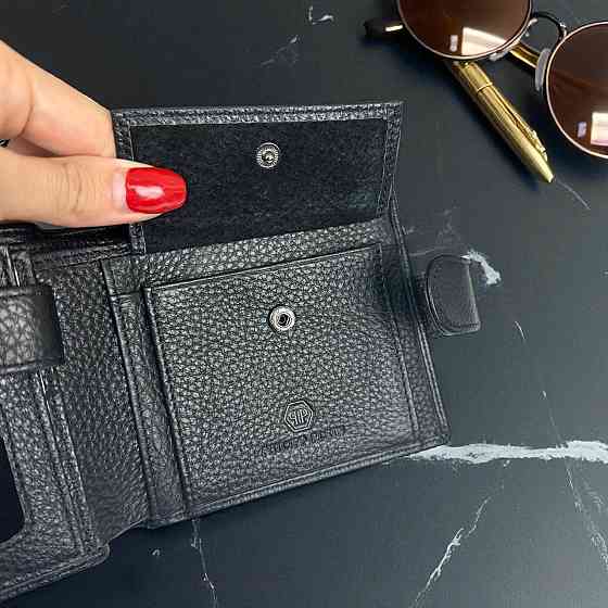 Чоловічий шкіряний гаманець у коробці Philipp Plein люкс якість, портмоне натуральна шкіра Філіп Плеїн ( 24162 ) Харків