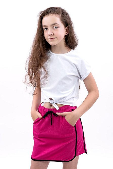 Спідниця для дівчаток, малинова, літня, топ 158 Крохатушка одяг Київ - фото 1