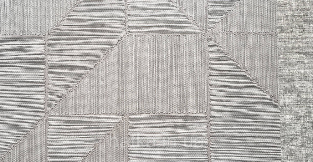 Шпалери вінілові на флізеліні AdaWall Omega1.06х10 геометрія 3д фігури смуги сірий металік 23209-5 Київ - фото 3
