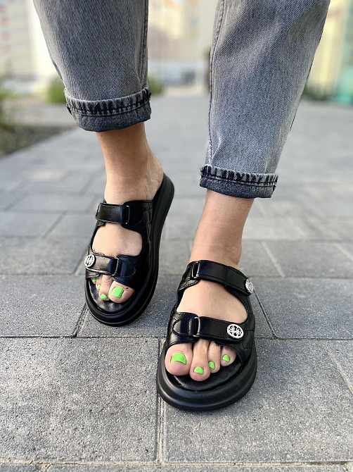 Edan Instruments Шльопанці жіночі EDAN 777 чорні (літо, шкіра натуральна) (5133) Коломыя - изображение 7