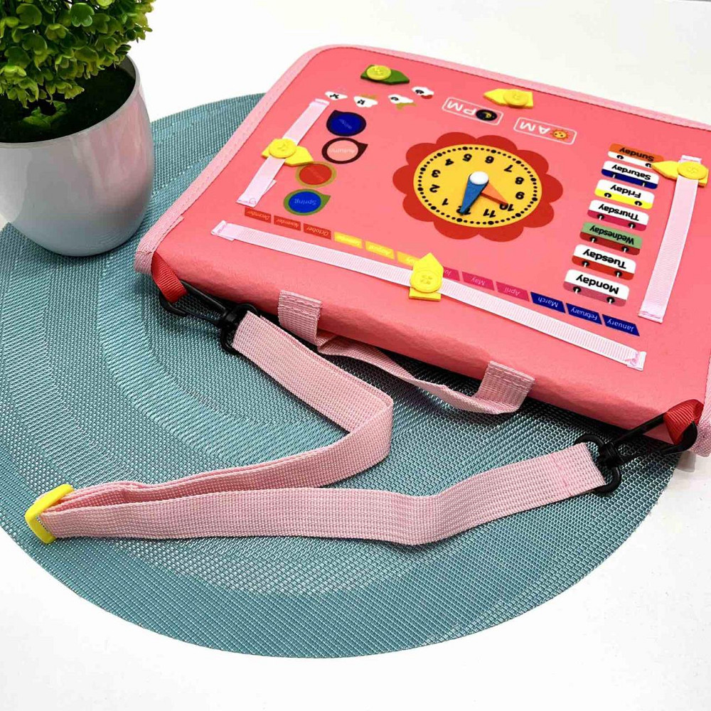 Сумочка розвиваюча тканинна з навчальними елементами Рожева (C60521) Чернігів - фото 10