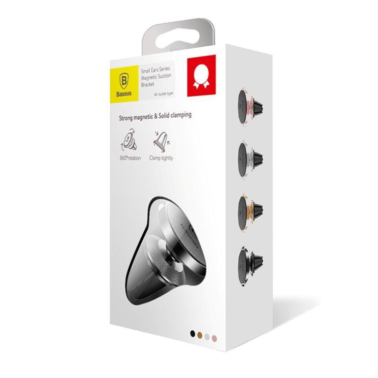 Автодержатель Baseus Small Ears Magnetic Bracket Black (SUER-E01) Small Ears Magnetic Bracket Black (SUER-E01) Киев - изображение 4