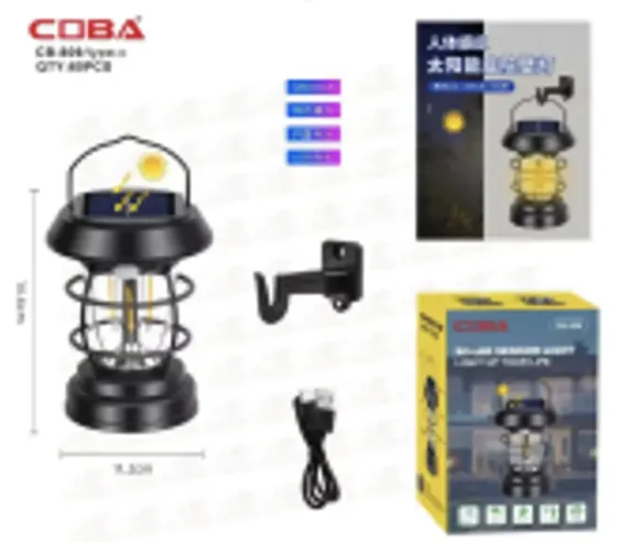 Кемпинговый фонарь с аккумулятором и солнечной панелью CB 808 Коломыя