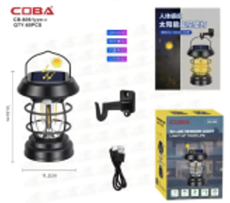 Кемпинговый фонарь с аккумулятором и солнечной панелью CB 808 Коломыя - изображение 1