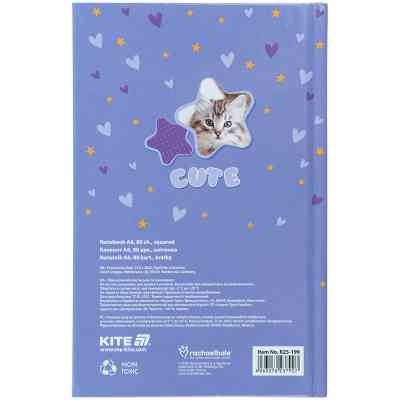 Блокнот Kite А6 Rachael Hale, тверда обкладинка, 80 аркушів, клітинка (R25-199) Вінниця