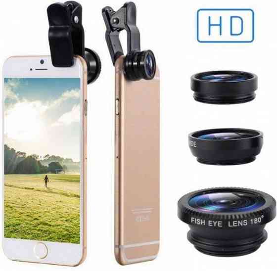 Универсальный объектив Universal Clip Lens 3в1 линза для смартфона Киев
