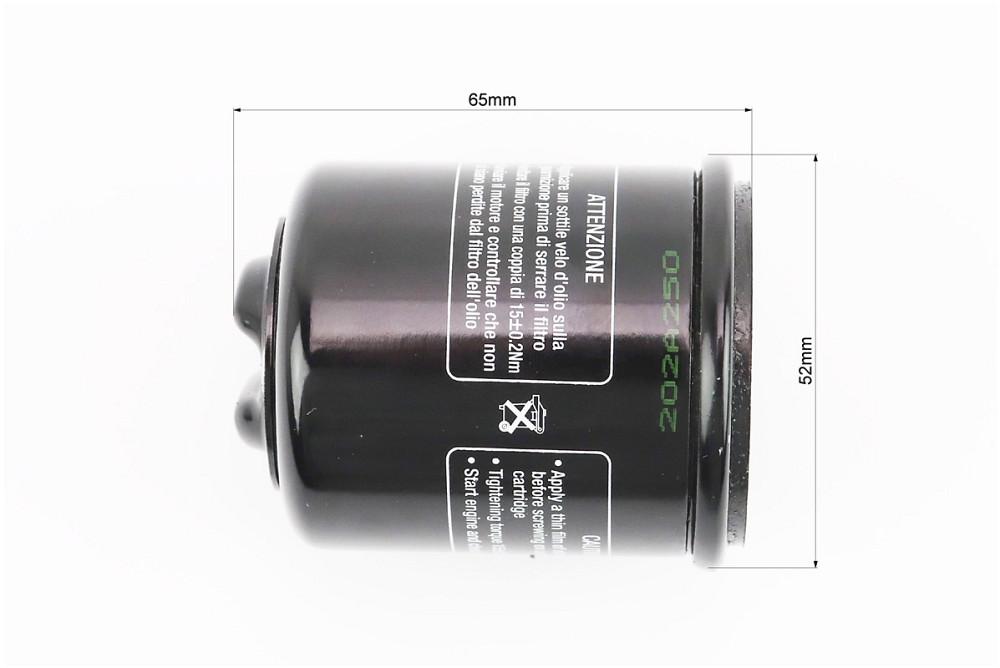 Фільтр масляний HF183 (52x65мм) APRILIA Atlantic 125/200/250 i/300 i/Scarabeo 125/GILERA DNA 125/180/250 Nexus, MALAGUTI Madison 250 RS Київ - фото 3