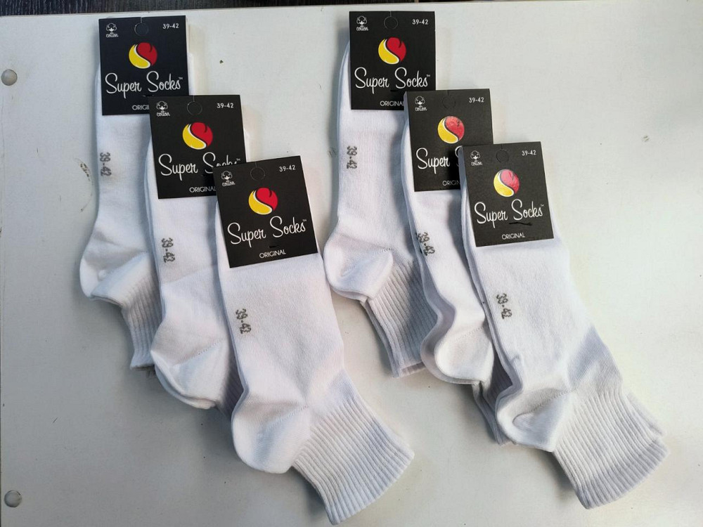 Набор мужских спортивных носков (3 шт в уп) средние по высоте белого цвета Super Socks MS6 42-44 Киев - изображение 10