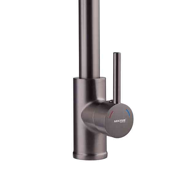 Кухонный смеситель с пружинным изливом Mixxus Premium SPRING 017 GRAPHITE (MI6952) Харьков