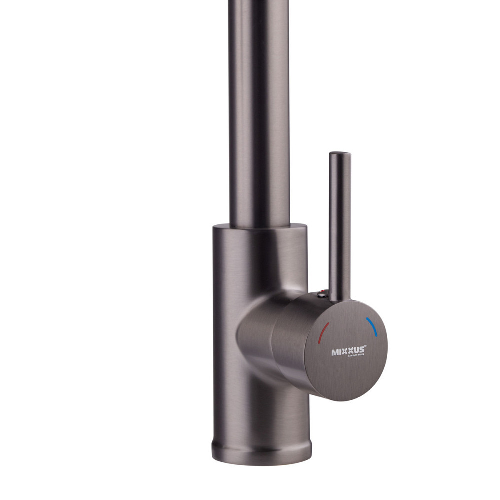 Кухонний змішувач з пружинним виливом Mixxus Premium SPRING 017 GRAPHITE (MI6952) Харків - фото 3