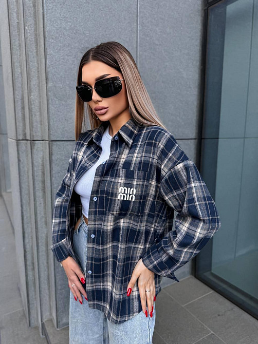 Женская рубашка в клетку (с накатом) Одесса - изображение 1