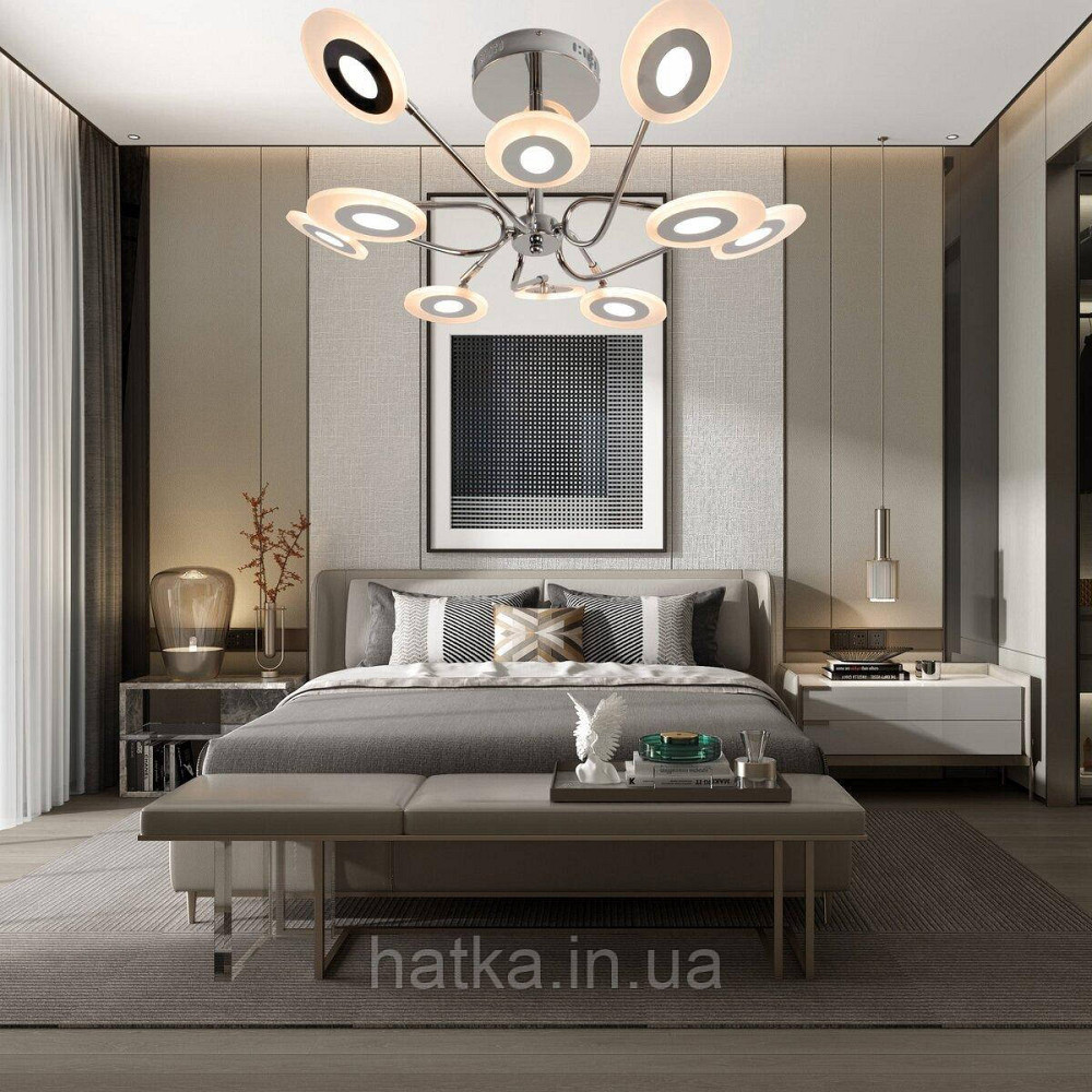 Люстра светодиодная в гостиную Sirius 8929-10 128W Киев - изображение 5