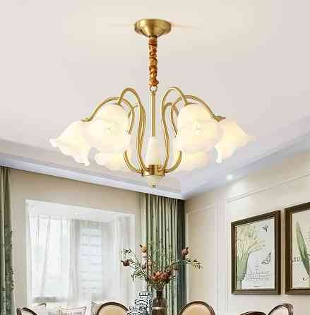 Люстра светодиодная потолочная 5029 Золотистый (6 плафонов) Киев