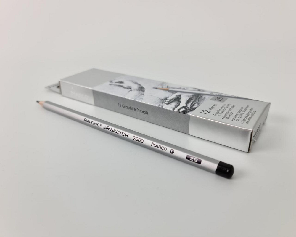 Карандаш простой набор 12шт тм. Марко №7000-2B raffine (1 пачка) Харьков - изображение 2