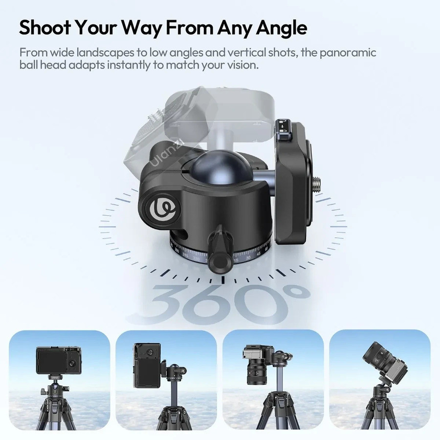 Штатив Ulanzi OMBRA II YING Tripod Black Одеса - фото 9