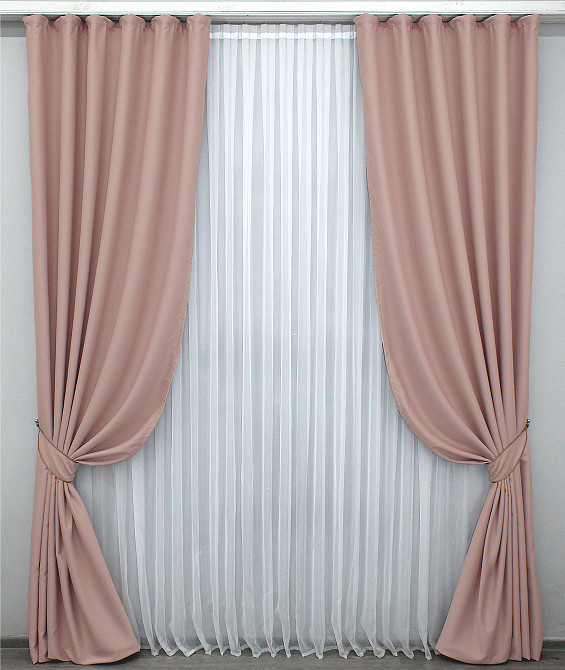 Шторна тканина блекаут, колекція "Midnight" колір світло-пудровий 1226ш Київ - фото 3