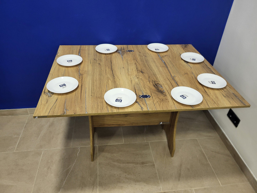 Стіл розкладний 59х89 см для кухонного куточка - Дуб Флагшток Львів - фото 8