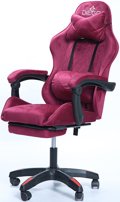 Крісло геймерське DIEGO ALCANTARA PRO Cherry Київ - фото 3