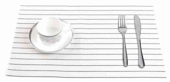 КИЛИМОК ДЛЯ СЕРВІРУВАННЯ СТОЛУ СІРИЙ В СМУЖКУ 45 Х 30 СМ ТОМ (ШТ) 4229 ABA-OPT Одеса