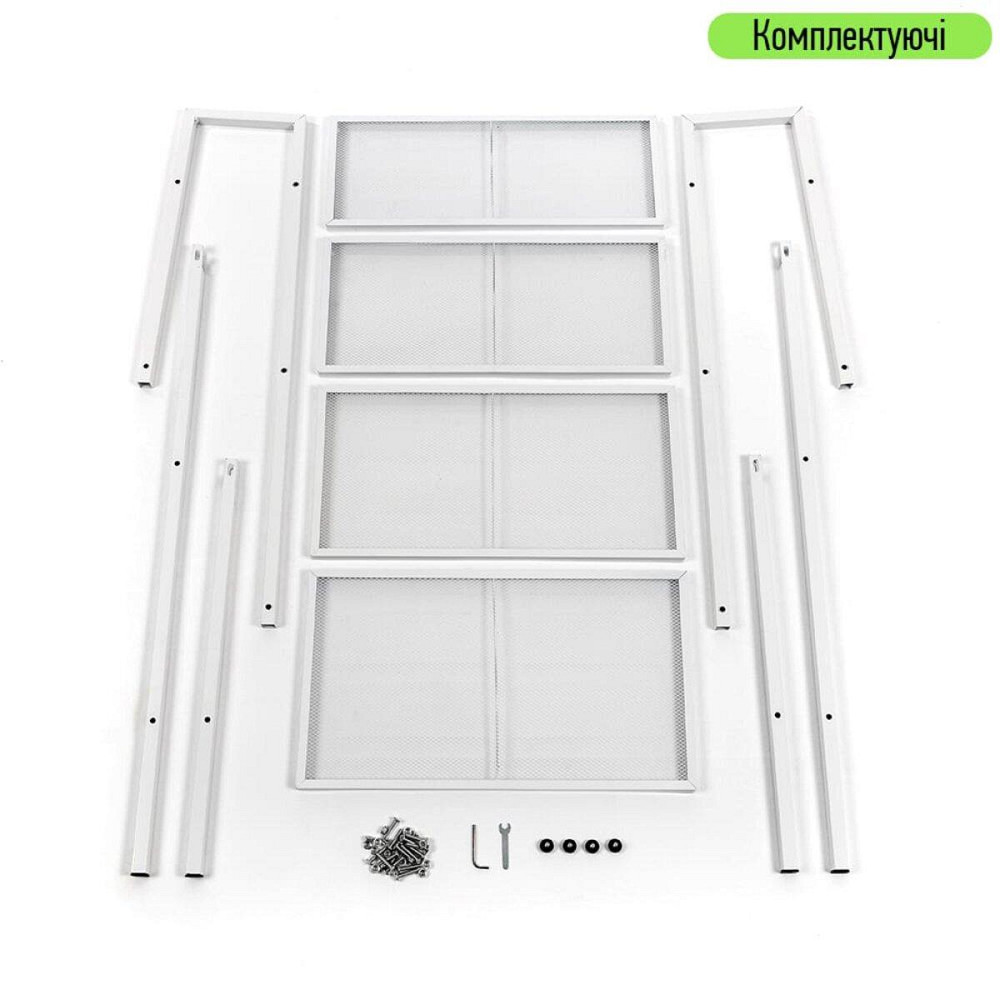 Стелаж-етажерка чотириярусний з металу 60х35х148см Білий SW-00002104 Київ - фото 6