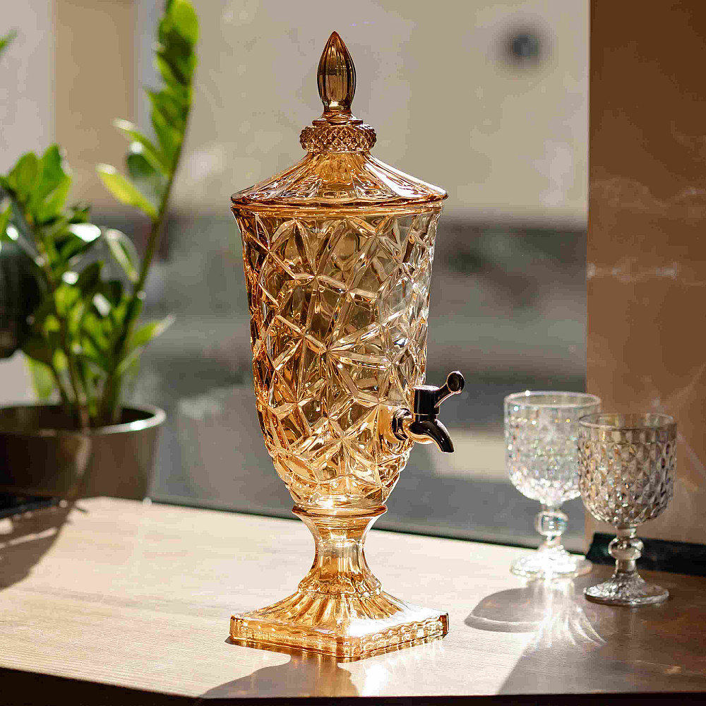 Лимонадниця з краном HP-19-307 2л глек для напоїв ємність для лимонадів amber Коломия - фото 2