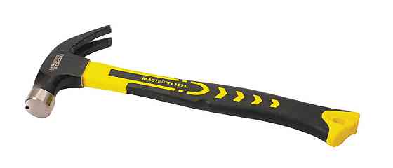 Молоток столярный MASTERTOOL 450 г HRC60 фибергласовая ручка 340 мм с магнитным пазом 02-0705 Ровно