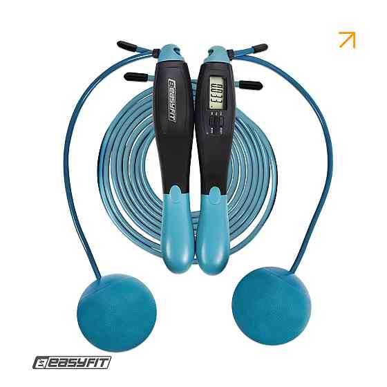 Скакалка для боксу EasyFit TwinRope 2,8 м чорний-зелений Коломия