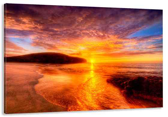 Картина холст в гостиную / спальню  Захід сонця  MLP_130 70x140 см Киев