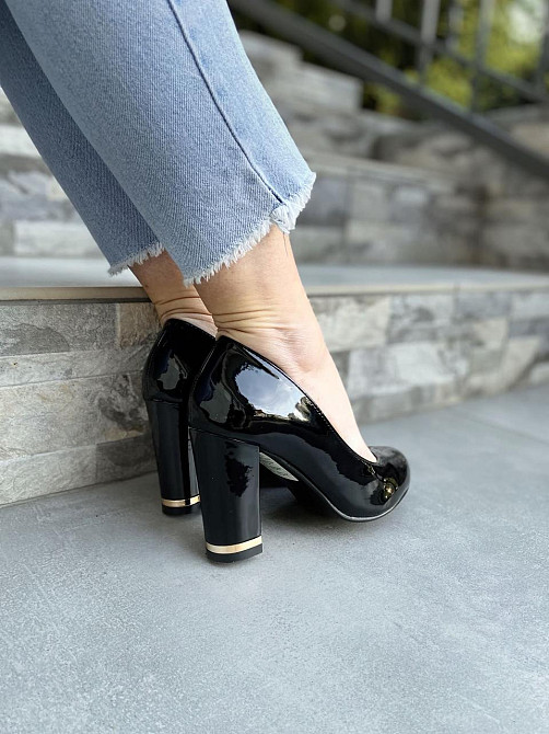 Туфлі жіночі SEASTAR чорні еко-лак каблук 9см 36р (1986) Коломия - фото 4