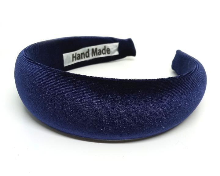 Велюровый обруч для волос темно-синий Киев - изображение 1