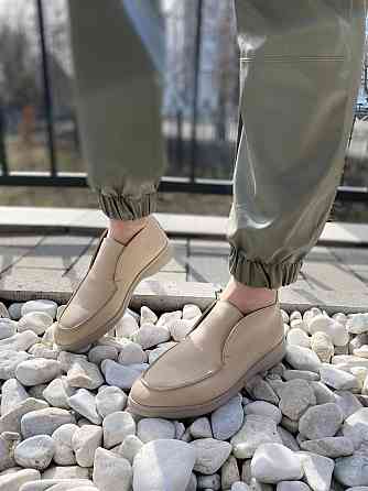 Черевики жіночі RONE бежеві натуральна шкіра висота 8см розмір 39 (4326) Коломыя