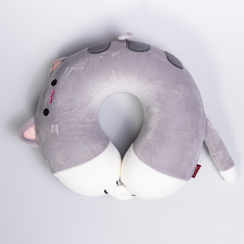 Подушка для шиї Kitty U-образна, сірий Київ - фото 3